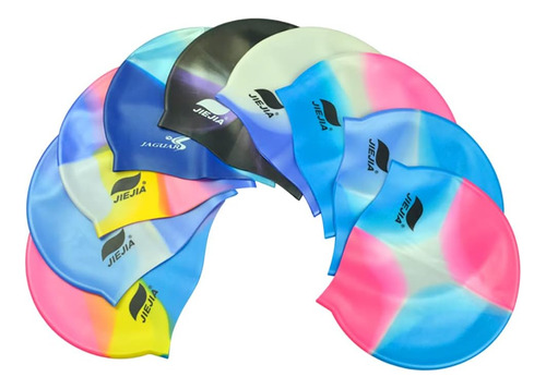 Gorro De Natación De Silicona Para Mujer Hombre, Apto Par...
