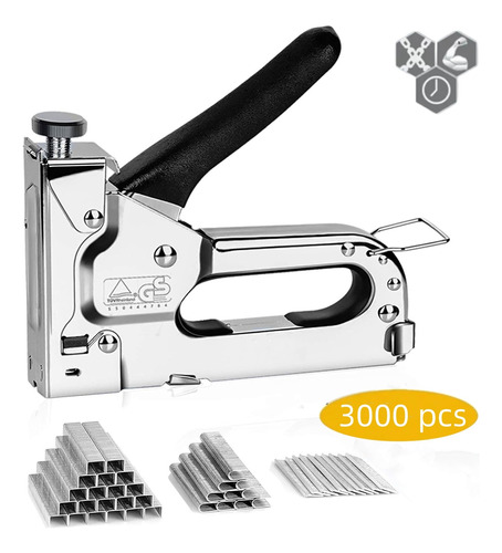 Engrapadora Tipo Pistola Para Tapiceria Con 3000 Grapas 3en1