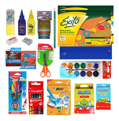 Kit Escolar Infantil de 9 Piezas - Variado