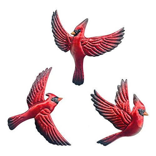 J Fly Red Bird Cardinal Wall Art Decor Large Highlight ...