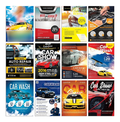 70-flyers De Loja De Carros Psd Photoshop+bônus