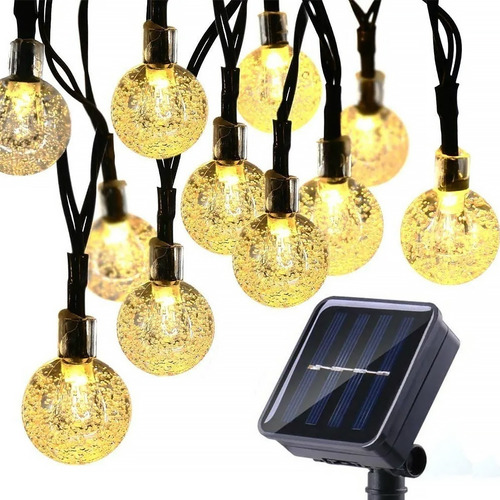 Guirnalda De 30 Luces Led Solares Impermeables 6.5 M