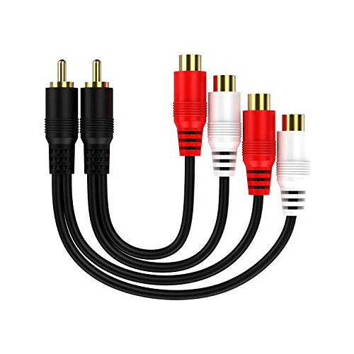 Rca - Cable Divisor De Audio Macho A 2 Hembras, Adaptador Y