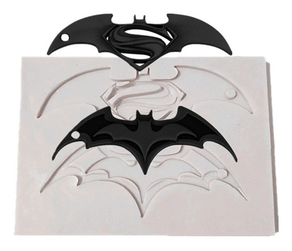 Molde Silicón Fondant/ Resina/ Pasta/ Logo Batman Y Superman | MercadoLibre