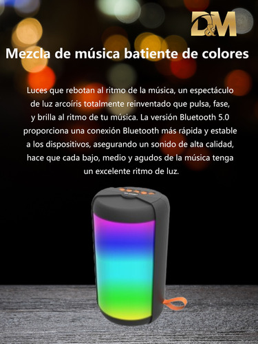 Ms2202 Bocina Portátil Bluetooth Inalambri, Usb, Aux, Sd, Fm