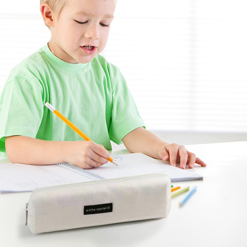 Estuche Pequeño De Lona De Color Liso Para Lápices, Papelerí