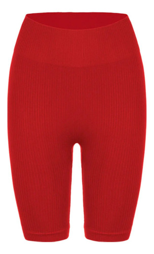 Short Largo Mujer Biker Seamless Spirit Sportfitness Rojo