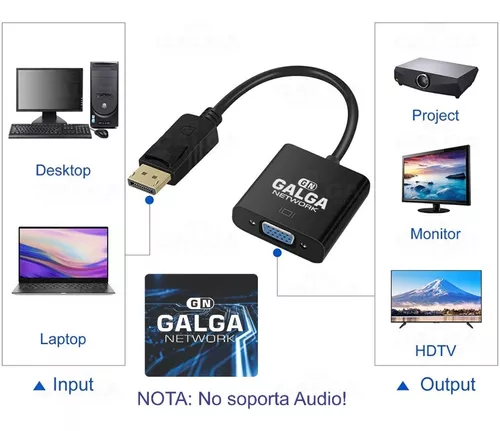 Cable Adaptador / Convertidor De Display Port A Vga