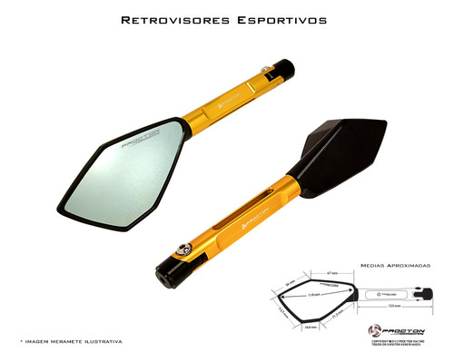 Retrovisor Esportivo Procton Racing Kawasaki Z900