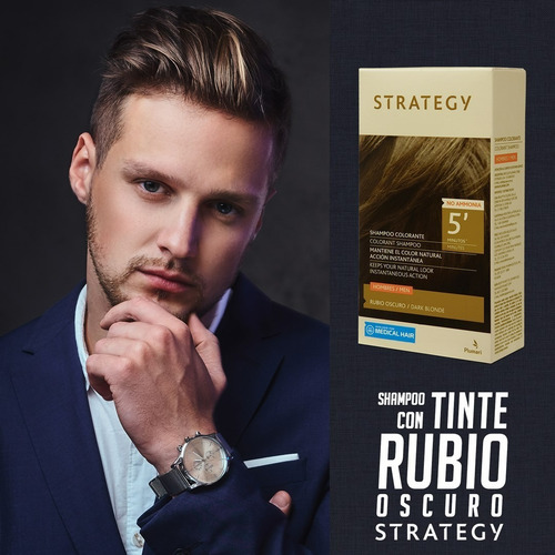 Strategy Shampoo Colorante Rubio Oscuro Efecto Inmediato