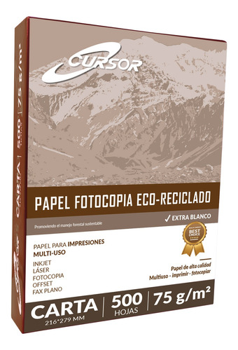 Resma Fotocopia Carta Multifunción Extra Blanco 500h 75g