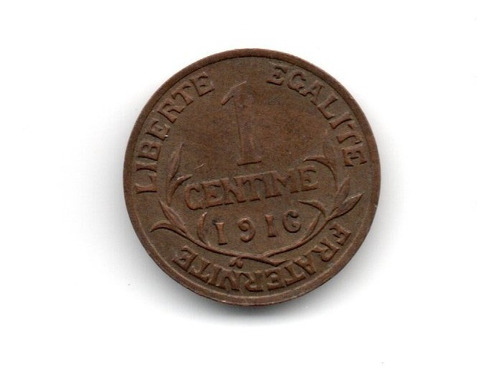 Francia Moneda 1 Centime Año 1916 Km#840