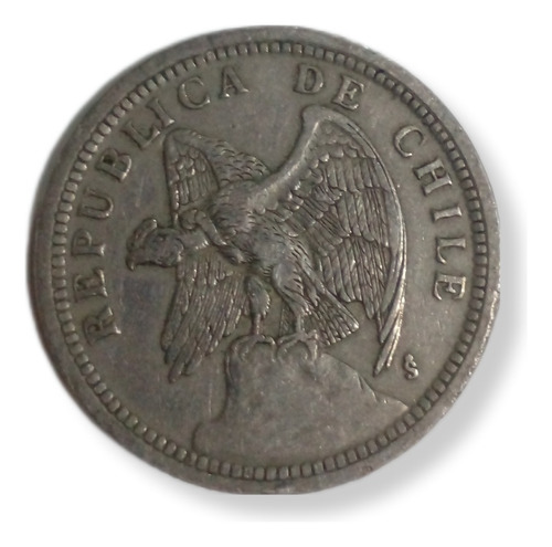 Moneda Auténtica De Chile Año 1934 De 1 Peso