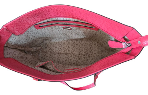 Guess Bolsopara Mujer En Color Rosa Rosa Chicle Rayas Níquel Rosa Chicle