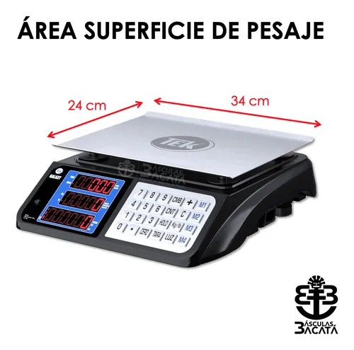 Báscula Electrónica 40kg Multifunción Gramera Tek