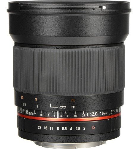 Rokinon 16mm F/2.0 Ed As Umc Cs Lente Para Sony Alpha Aps-c