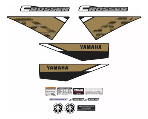 Kit Adesivos Faixa Yamaha Xtz Crosser 150 2022 Vermelha Cr23