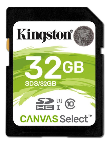 Tarjeta de memoria Kingston SDS  Canvas Select 32GB