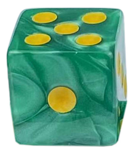 10 Dados De 6 Caras Para Fiestas, Dados De Juego Verde Verde