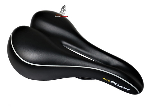 Asiento Bicicleta Velo Plush Gel Mtb Sport 3362 Prostático Negro