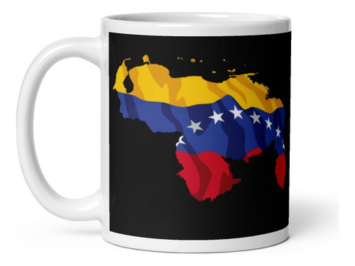 Taza De Cafe Ceramica Bandera Venezuela - Frases Varios 