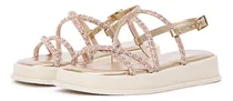 Comprar Sandalias De Niñas Viamo Mini Naomi Oro Cuero Sintético