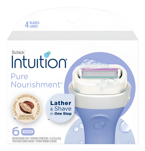 Shick Intuition Rastrillo Con Gel/6 Cart.