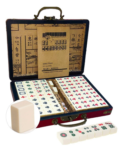 Portable Mahjong Caja Raro Juego Chino 144 Naipes Mahjong Co