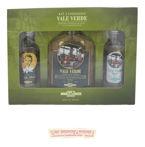 Cachaça Vale Verde Kit Ml Original