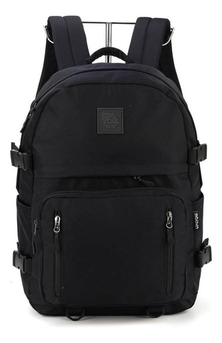 Mochila De Costas Juvenil Feminina Notebook Up4you 46597 Cor Preto Desenho do tecido Liso