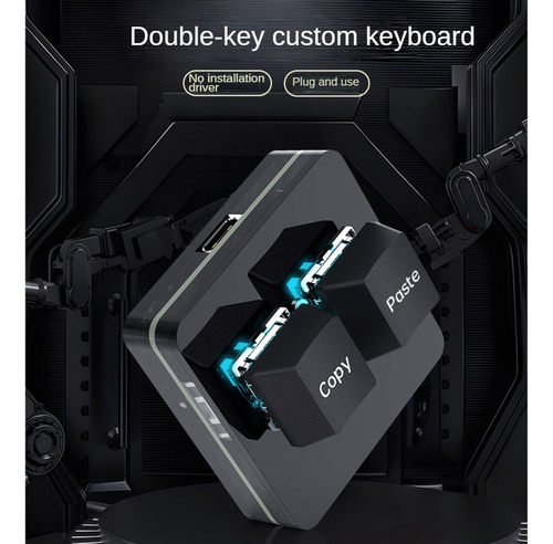 Teclado Personalizado P6 De 2 Teclas Rgb Macro Osu, Teclado
