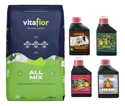 Vitaflor Allmix 50lts Top Crop Under Veg Bloom Bud 250ml