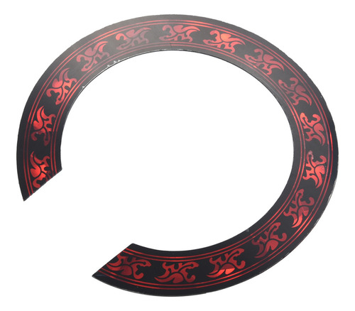 1 Calcomanía En Forma De Roseta Soundhole Con Patrón Rojo Pa