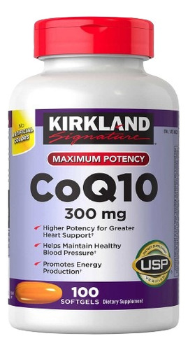 Coq10 300mg 100 Softgels Coq-10 - Unidad a $160000