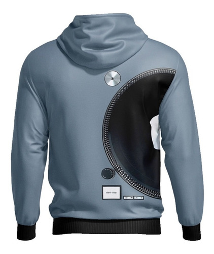 Imagen 3 de 3 de Buzo Hoodie Toca Discos 3d Mod 1 - Marca Irarte