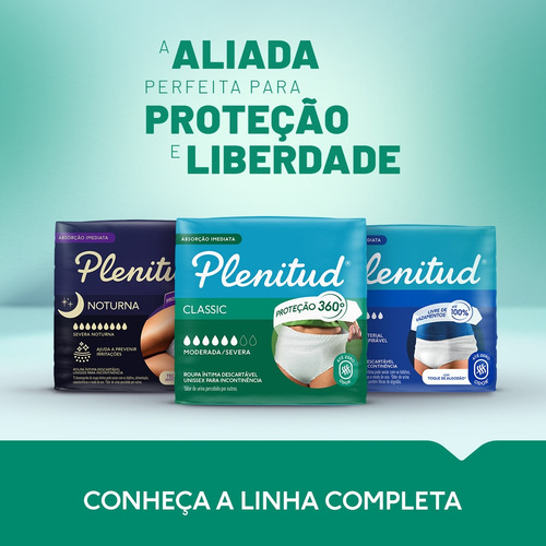 Roupa Íntima Plenitud Classic para Incontinência G/XG-24 un