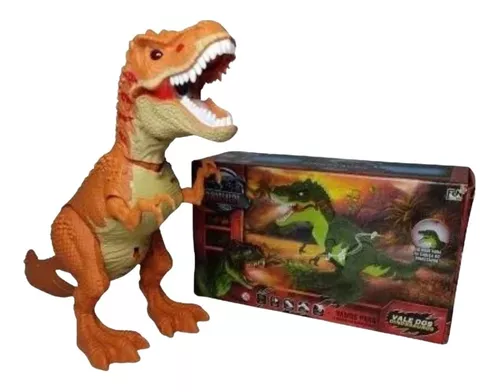 Brinquedo Dinossauro Rex Solta Fumaça Com Luz E Som (cinza) - FUN