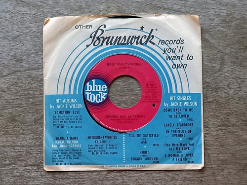 Disco Lp Johnnie Mae Matthews - Baby What's (1965) Usa R15