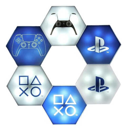 Paladone Playstation Hexagon Luces Led - Independientes O Mo