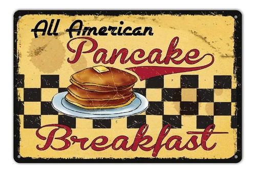 Ylens Pancake Breakfast Retro Vintage Cocina Letreros Decora