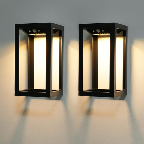 ~? Aponuo Solar Outdoor Wall Lightssensor De Movimiento Dusk