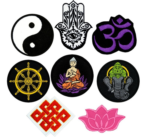 Parches Budismo Yoga Yin Y Yang Fátima Infitnito Loto X U.