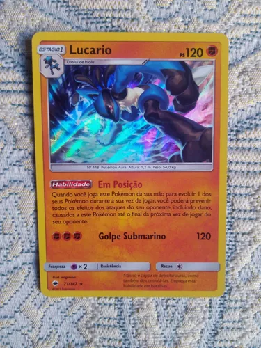 Lucario, Sombras Ardentes, Banco de Dados de Cards do Estampas Ilustradas