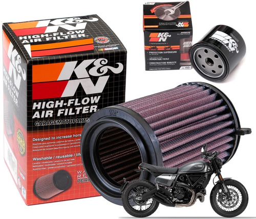 Filtro Ar Kn Filtro Oleo K&n Ducati Scrambler Icon 803 16/22