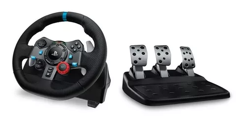 Volante Logitech G923 com pedal + Câmbio Driving Force Shifter