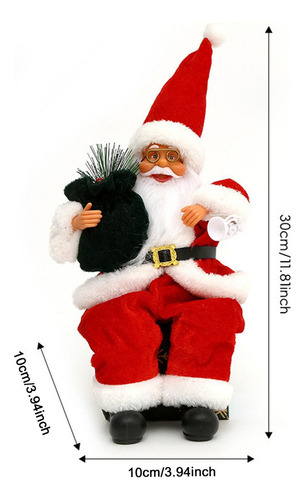 Figura De Papá Noel Sentado, Figura De 30x10x10 Cm Rojo