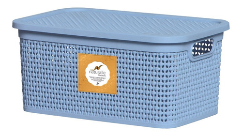 Caja Organizadora Grande Símil Rattan 15 Lt