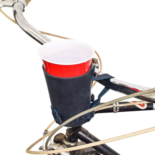 Hide & Drink, Cruzy - Soporte De Cuero Para Manillar De Bici