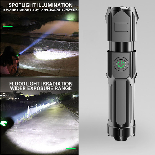 Linterna Led R 990000lm Con Zoom, Linterna Superbrillante, R