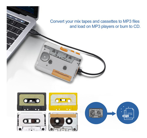 Reproductor De Casetes Cassette Pc Recorder Ezcap218sp Cinta